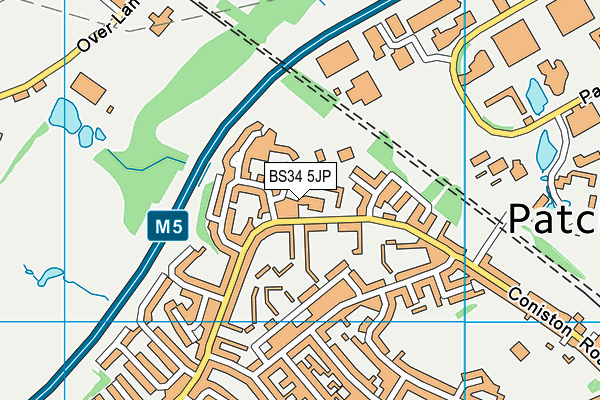 BS34 5JP map - OS VectorMap District (Ordnance Survey)