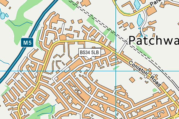 BS34 5LB map - OS VectorMap District (Ordnance Survey)