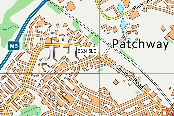 BS34 5LE map - OS VectorMap District (Ordnance Survey)