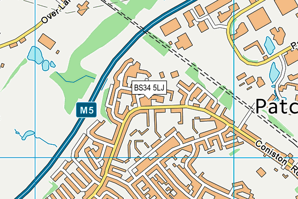 BS34 5LJ map - OS VectorMap District (Ordnance Survey)