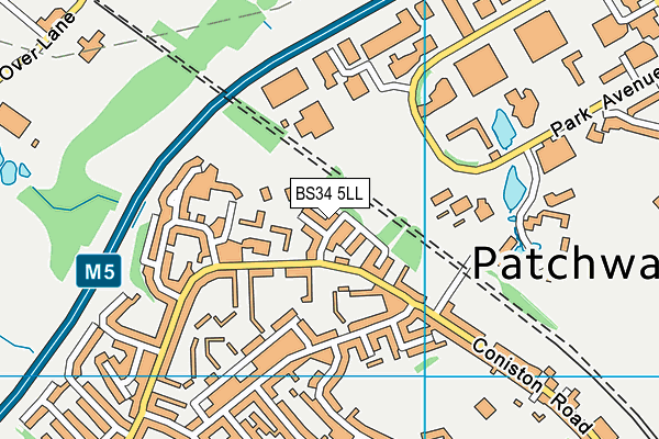 BS34 5LL map - OS VectorMap District (Ordnance Survey)