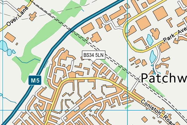 Coniston Primary School map (BS34 5LN) - OS VectorMap District (Ordnance Survey)