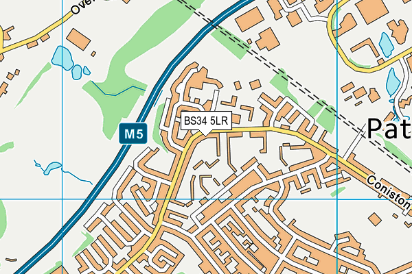 BS34 5LR map - OS VectorMap District (Ordnance Survey)
