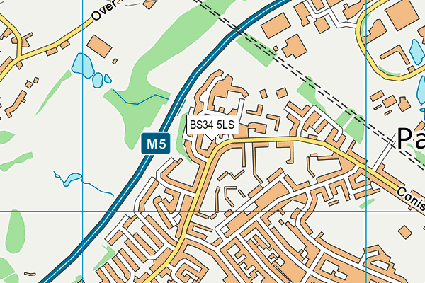 BS34 5LS map - OS VectorMap District (Ordnance Survey)