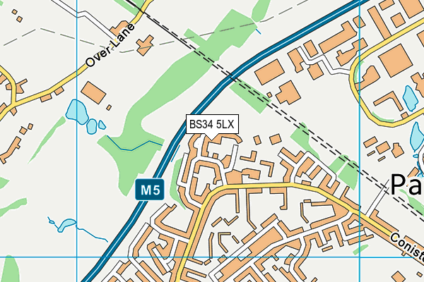 BS34 5LX map - OS VectorMap District (Ordnance Survey)