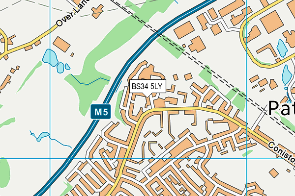 BS34 5LY map - OS VectorMap District (Ordnance Survey)