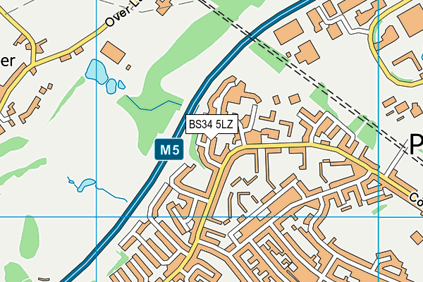 BS34 5LZ map - OS VectorMap District (Ordnance Survey)