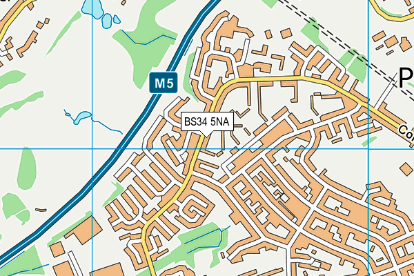 BS34 5NA map - OS VectorMap District (Ordnance Survey)