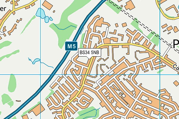 BS34 5NB map - OS VectorMap District (Ordnance Survey)
