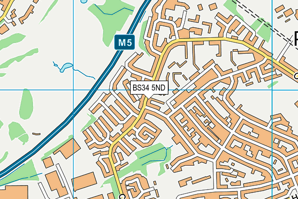 BS34 5ND map - OS VectorMap District (Ordnance Survey)