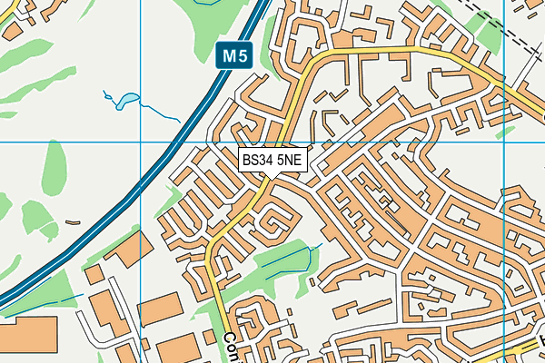 BS34 5NE map - OS VectorMap District (Ordnance Survey)