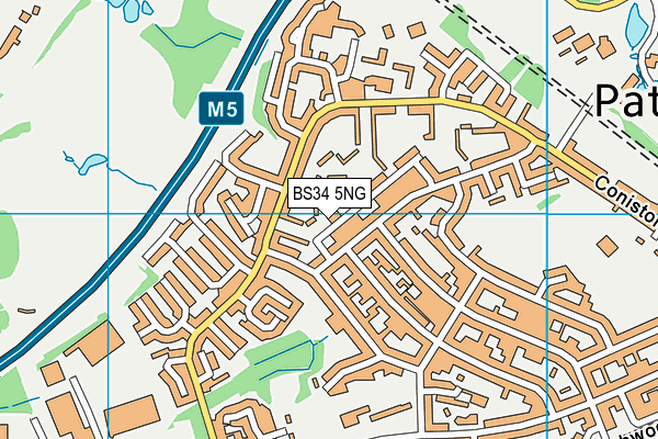 BS34 5NG map - OS VectorMap District (Ordnance Survey)