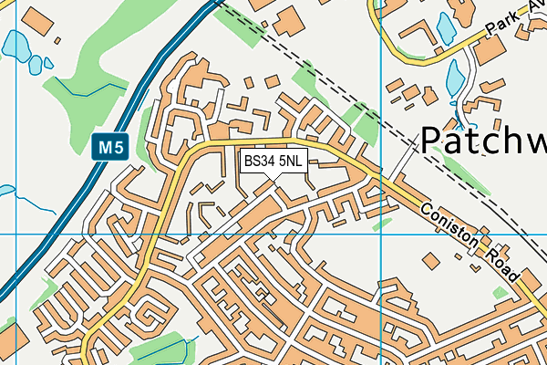 BS34 5NL map - OS VectorMap District (Ordnance Survey)