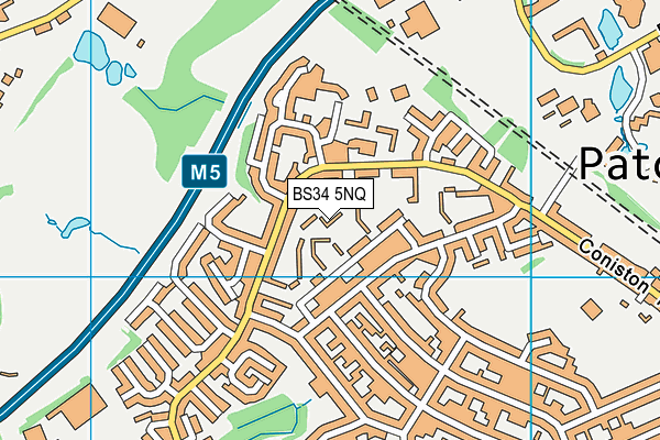 BS34 5NQ map - OS VectorMap District (Ordnance Survey)