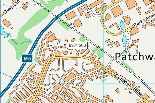 BS34 5NU map - OS VectorMap District (Ordnance Survey)