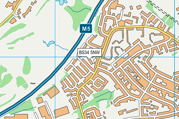 BS34 5NW map - OS VectorMap District (Ordnance Survey)