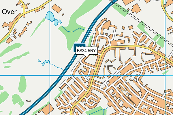 BS34 5NY map - OS VectorMap District (Ordnance Survey)