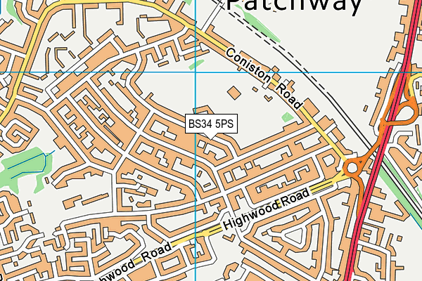 BS34 5PS map - OS VectorMap District (Ordnance Survey)