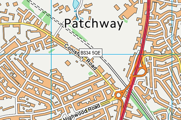 BS34 5QE map - OS VectorMap District (Ordnance Survey)