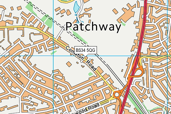 BS34 5QG map - OS VectorMap District (Ordnance Survey)