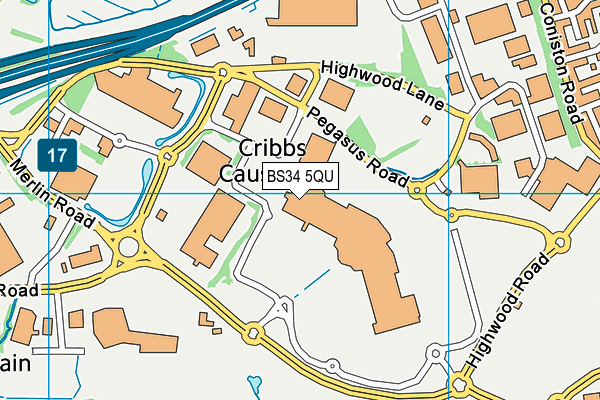 BS34 5QU map - OS VectorMap District (Ordnance Survey)