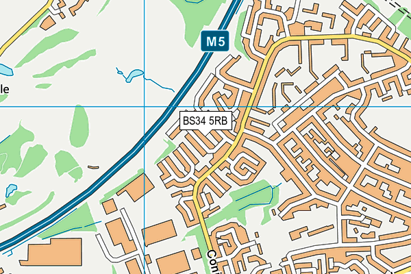 BS34 5RB map - OS VectorMap District (Ordnance Survey)