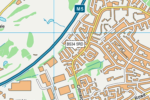 BS34 5RD map - OS VectorMap District (Ordnance Survey)