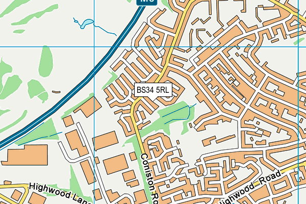BS34 5RL map - OS VectorMap District (Ordnance Survey)