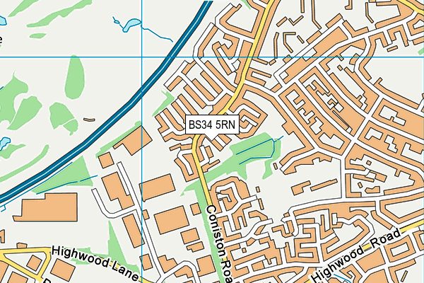 BS34 5RN map - OS VectorMap District (Ordnance Survey)
