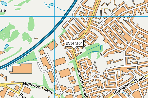 BS34 5RP map - OS VectorMap District (Ordnance Survey)