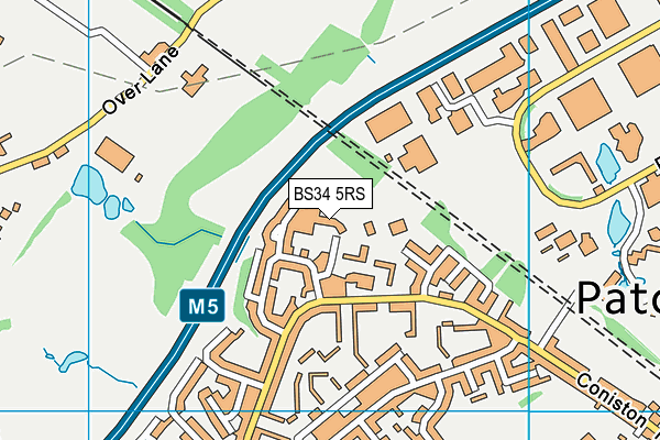 BS34 5RS map - OS VectorMap District (Ordnance Survey)
