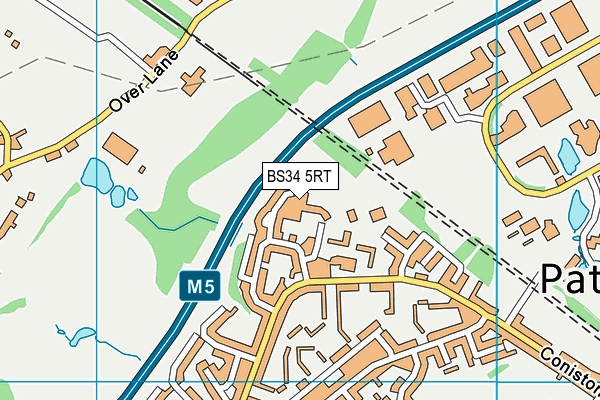 BS34 5RT map - OS VectorMap District (Ordnance Survey)