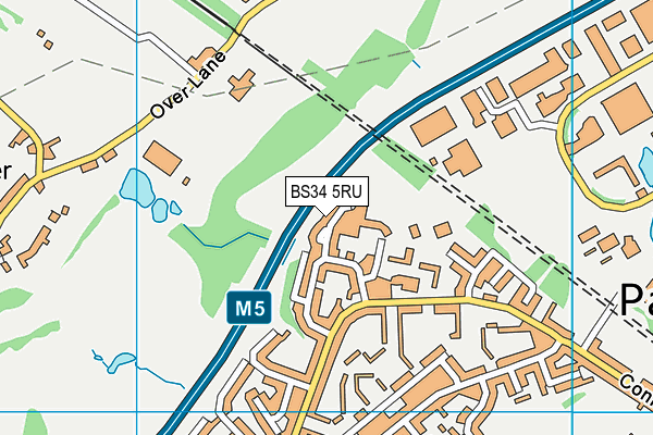 BS34 5RU map - OS VectorMap District (Ordnance Survey)