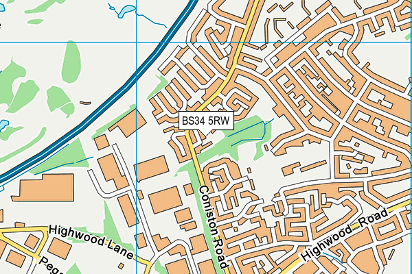 BS34 5RW map - OS VectorMap District (Ordnance Survey)
