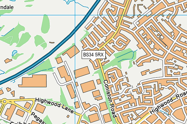 BS34 5RX map - OS VectorMap District (Ordnance Survey)