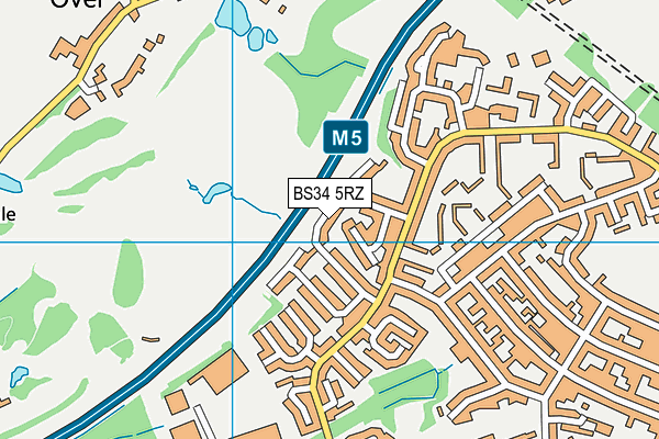 BS34 5RZ map - OS VectorMap District (Ordnance Survey)