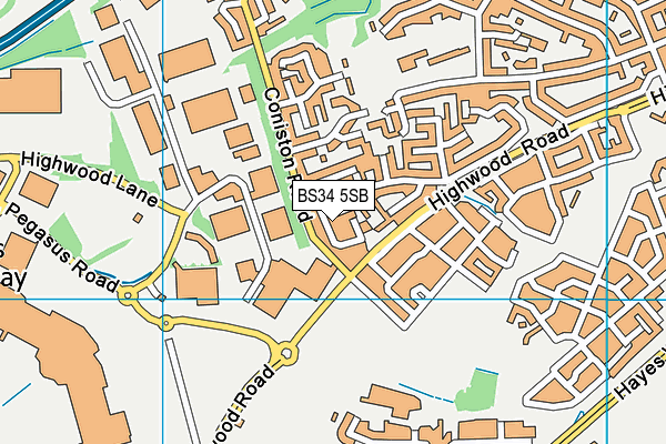 BS34 5SB map - OS VectorMap District (Ordnance Survey)