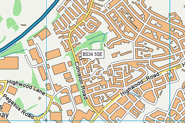 BS34 5SE map - OS VectorMap District (Ordnance Survey)