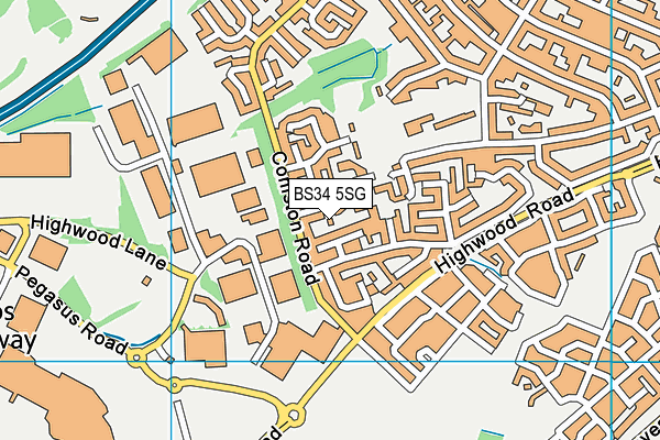 BS34 5SG map - OS VectorMap District (Ordnance Survey)