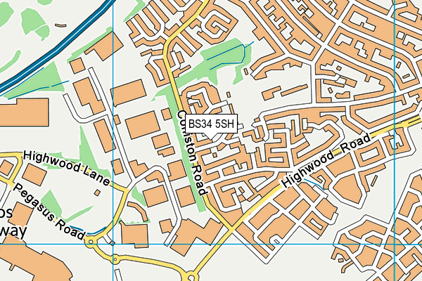 BS34 5SH map - OS VectorMap District (Ordnance Survey)