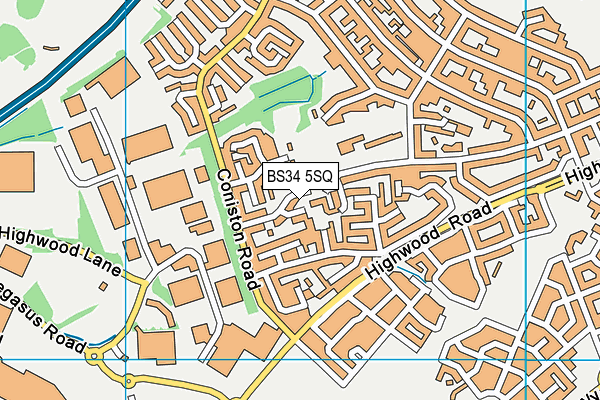 BS34 5SQ map - OS VectorMap District (Ordnance Survey)