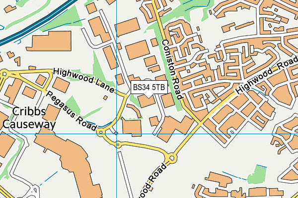 BS34 5TB map - OS VectorMap District (Ordnance Survey)