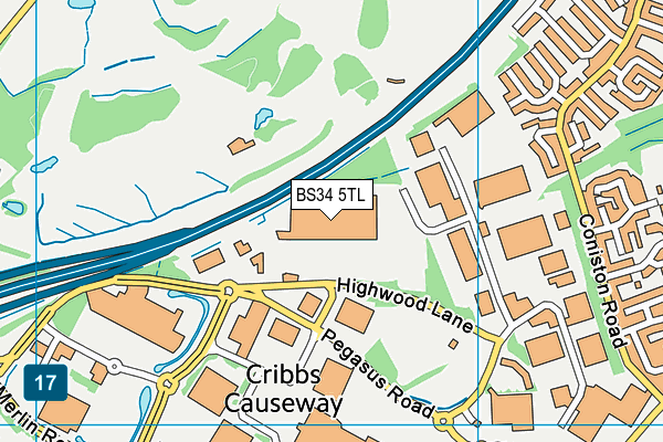 BS34 5TL map - OS VectorMap District (Ordnance Survey)