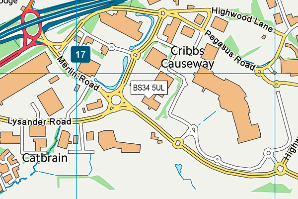 BS34 5UL map - OS VectorMap District (Ordnance Survey)