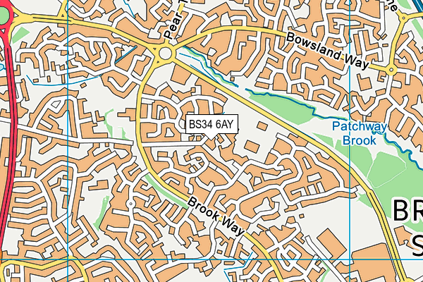 BS34 6AY map - OS VectorMap District (Ordnance Survey)