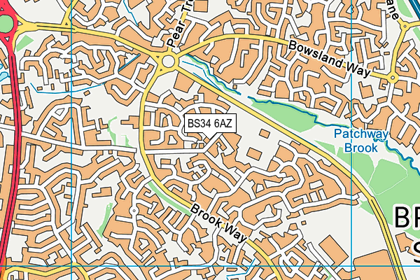 BS34 6AZ map - OS VectorMap District (Ordnance Survey)