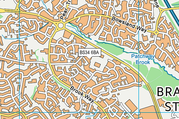 BS34 6BA map - OS VectorMap District (Ordnance Survey)