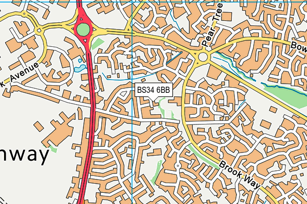 BS34 6BB map - OS VectorMap District (Ordnance Survey)