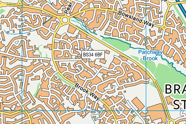 BS34 6BF map - OS VectorMap District (Ordnance Survey)