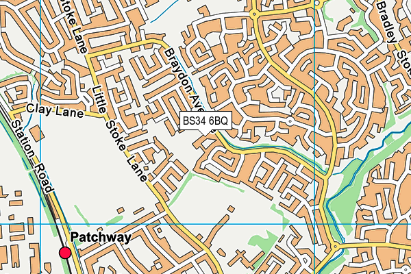BS34 6BQ map - OS VectorMap District (Ordnance Survey)